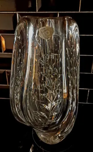 René Delvenne - Val Saint Lambert - "Mulette" Vaas (H. 36 cm / 9 kg) - Kristal
