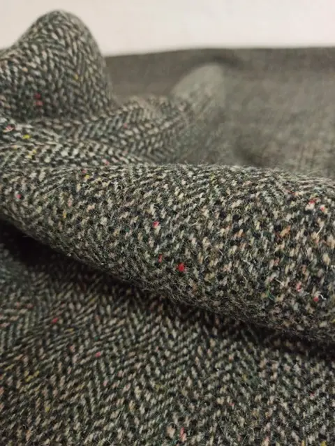 390 x 155 cm - Zware boucléstof van zuivere wollen tweed - Wol - 21e eeuw