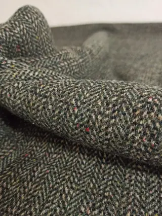 390 x 155 cm - Zware boucléstof van zuivere wollen tweed - Wol - 21e eeuw