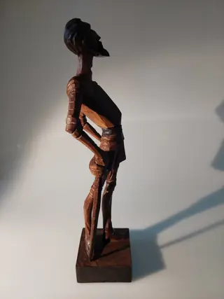 Ouro Artesania - Don Quichot de la Mancha & Sancho Panza, begin 20ste eeuw - Hout