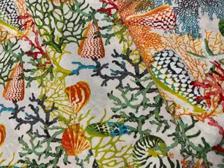 2 x 260 x 140 cm - San leucio veelkleurige marinestof - Katoen - Tweede helft 20e eeuw