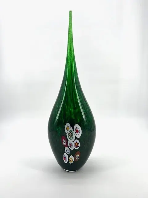 Grote Murano glazen vaas met murrine - Glas
