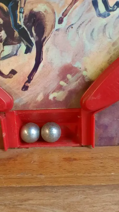 Vintage Flipperspel / Knikkerspel - Hout, Plastic