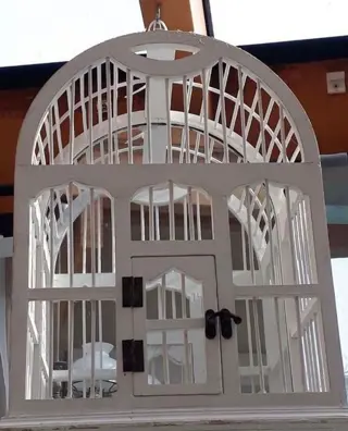 Andere - Andere - Vogelkooi met spiegel (1) - Modern - hout/glas