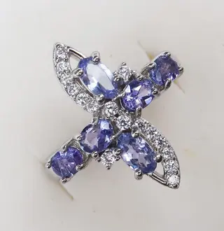 Tanzanite Ring of Faith - Zielsverhoging - .925 zilver, Tanzaniet