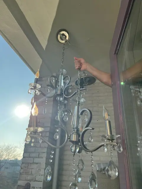 Kroonluchter (2) - Aluminium, Glas