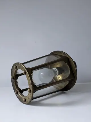 Lantaarn - Kunst en ambachten - Glas, Koper