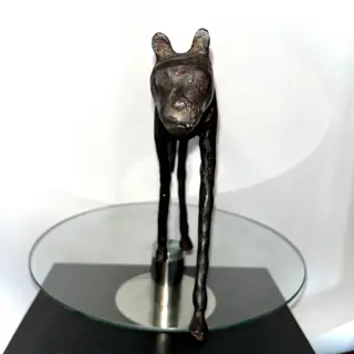 Issouf Derme - Brons voorstellende een jachtluipaard - lengte 38 cm - Brons