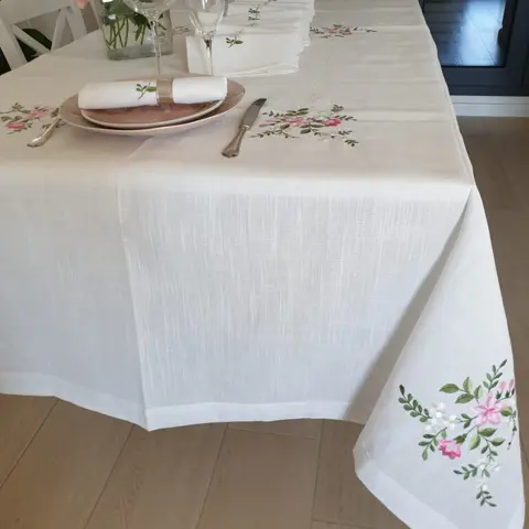 Lente tafelkleed, vintage Italië - Geen reserveprijs - 270 x 180 cm - Hars/polyester - Tweede helft 20e eeuw