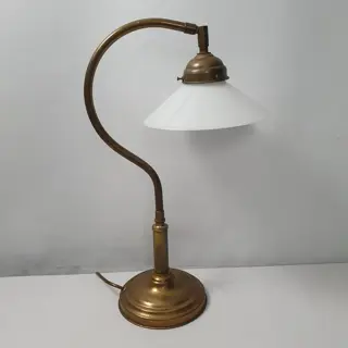 Bureaulamp - Brons, Glas