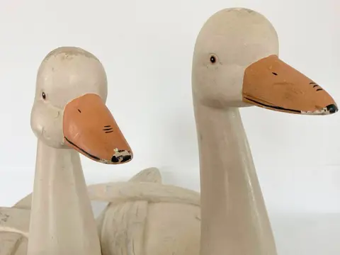 Lokganzen - 20 eeuw - Volkskunst (1) - Hout