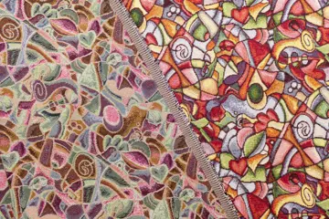 5.00 x 1.40 METER!!!! Veelkleurige Gobelin-stof in Gaudì- en Picasso-stijl - Katoen, ander - 21e eeuw