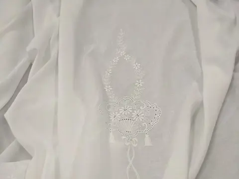 Puur vintage linnen met borduurwerk made in Madeira - 505 x 165 cm - Linnen - jaren 70