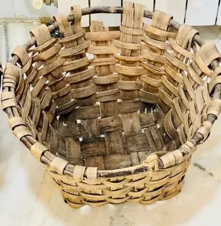 Oude Rieten Manden - Hout