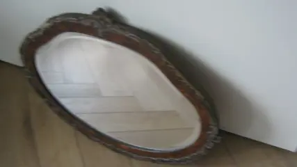 Frans spiegeltje en 2 (foto)lijstjes - Hout