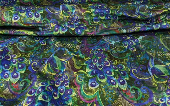 Spectaculair zijdefluweel uit de Zelda Enzo degli Angiuoni-collectie - 510 x 141 cm - Zijde Katoen PES - 21e eeuw