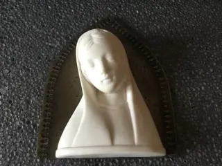 Altaarstuk met Madonna in wit marmer - Renaissance - IJzer (gegoten/gesmeed), Marmer