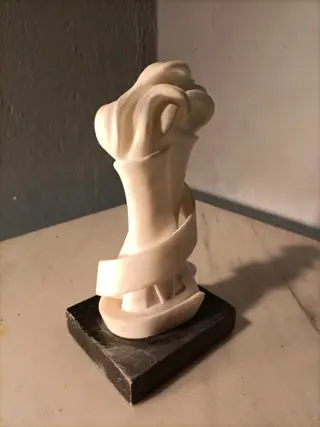 Beeld, fakkel - Modern - Marmer