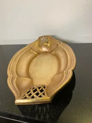 Fraaie antieke koperen Art Deco fruitschaal - 38 cm - Koper