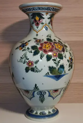 Plateelbakkerij Zuid-Holland - Grote Delftse plateel vaas - 43.5cm - Aardewerk