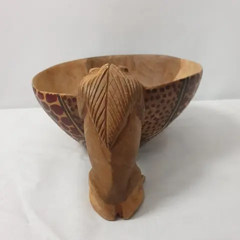 Handgemaakte Afrikaanse dierenbowl - Hout