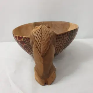 Handgemaakte Afrikaanse dierenbowl - Hout