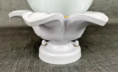 Wandlamp / Plafondlamp - Glas, IJzer (gegoten/gesmeed)