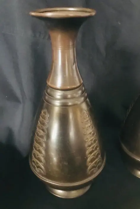 Art nouveau koperen vazen (5) - Art Nouveau - Koper