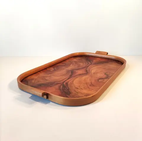 Walnoot briar dienblad (56x32cm.) - Hout - Noten wortel