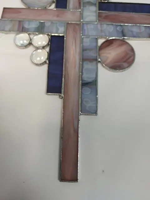 Glas in lood kruis (1) - Glas (glas-in-lood)