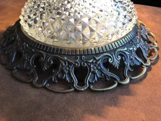 Plafonniere, Regency Style - Koper, Kristalglas