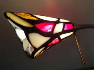 ETH - Tafellamp (2) - RVS - glas in lood