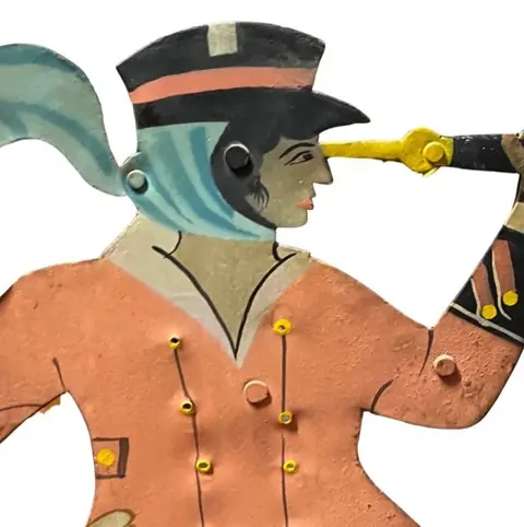 Franse windwijzer in metaal - metaal