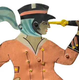 Franse windwijzer in metaal - metaal