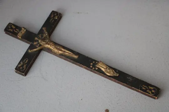 Kruis Sterb Ablass - Hout, Messing