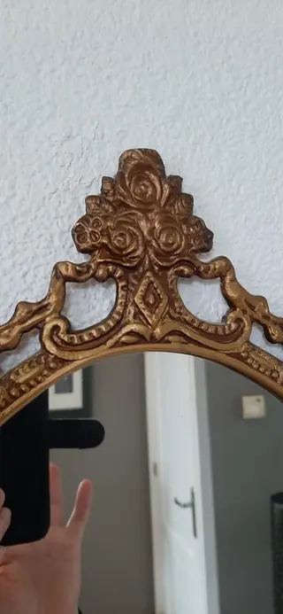 Oude Spiegel (1) - Metaal / Messing