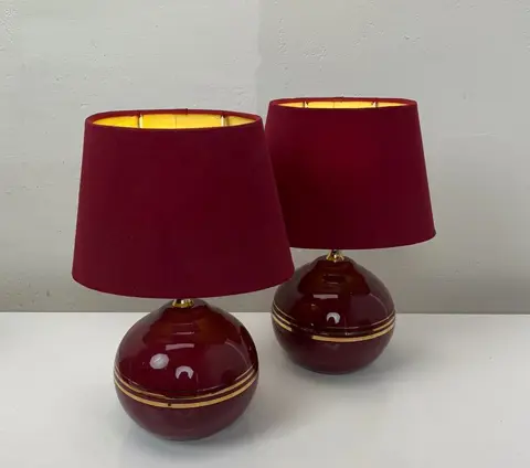 Van de Heg - Leuke Vintage Keramiek Tafellampjes - Keramiek