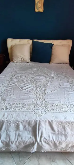 Sprei - 225 x 253 cm - Linnen - Tweede helft 20e eeuw