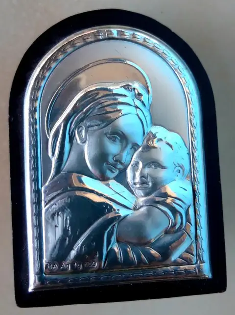 Partij ovalen Ag. (5) - Zilver gelamineerd