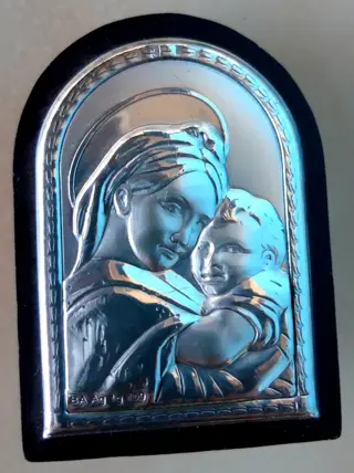 Partij ovalen Ag. (5) - Zilver gelamineerd