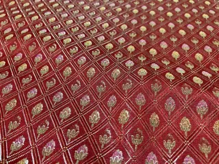 Fantastische stof San Leucio 2 x 2,70 x 1,40 m in rood - Barok - Hars/polyester, Zijde - 21e eeuw