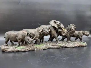 XL Beeld: The Big Five - 48cm Afrika - polysteen