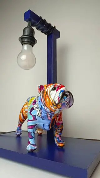 Handgemaakt lampje (1) - Kunst en ambachten - Hars / Hout