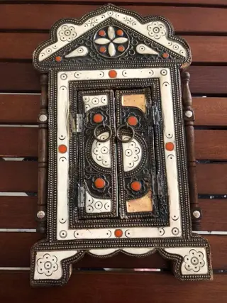 Handgemaakte wandspiegel - Hout