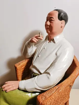 Beeldjes van Mao Zedong - H. cm. 37 - Keramiek