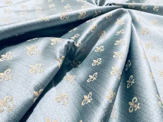 Mooie San Leucio Florentijnse leliestof - 2 x 270 x 140 cm - Hars/polyester, Katoen, Zijde - 21e eeuw