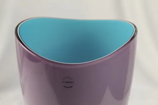 Carlo Nason - Murano.com - Opalen vaas 'Sol' lijn - Glas