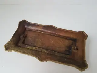 Antieke postzegel bak met engel - Koper