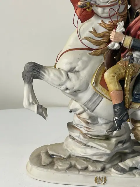 Capodimonte - Groot beeld "Napoleon Bonaparte" - Bisque porselein