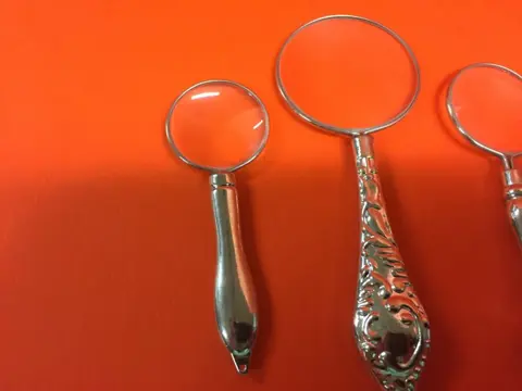 6 x Magnifying glasses - Verzilverd, Metaal